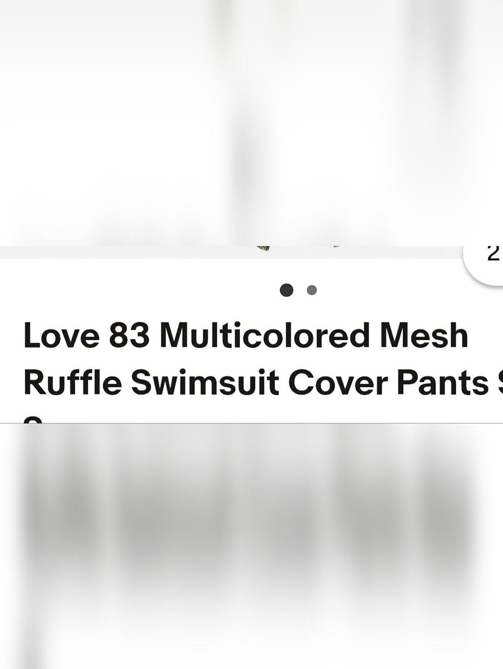 Love 83 Multicolor Tropical Print Swim Cover-Up Pants